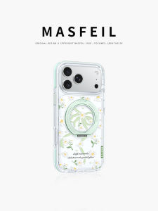 MASFEIL | Magnetic Stand Compatible Phone Case Transparent Elegant