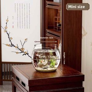 FEIZHUXIANSEN | Living Room Suitable Durable Plastics Round Aquarium