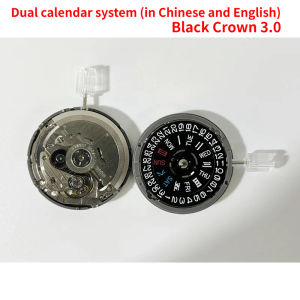 NH36 24 Jewels Automatic Movement Crown At 3.0/4.5 OClock White Black Calendar English DIY Watchmaker Mod Parts