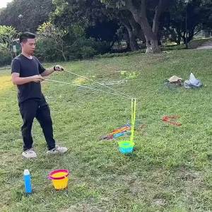 Multi Size Giant Bubble Rope Frame Retractable Handheld Rod Set Large Soap Bubble Prop Outdoor Carnival Stage Performance Decor
