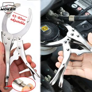 Woken】ตัวกรองแบบหนีบประแจตะแกรงน้ำมันประแจปรับได้43-80มม. ตัวกรองน้ำมันเครื่องอเนกประสงค์ประแจซ่อมเครื่องมือถอดชิ้นส่วนรถยนต์