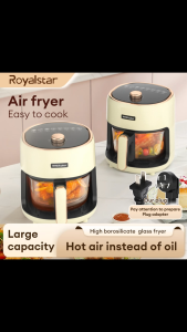 Royalstar Air Fryer Cooker Household Multi-functional 8 Menus Oil-Free Healthy Cooking 3.5L