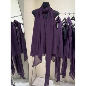 Elegant French Mesh Sensation Wealthy Sleeveless Ribbon Purple Pure Want Versatile Shirt Womens Summer 2025 Commute Style Loose Fit