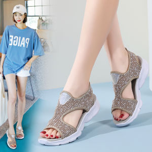 Dép Thể Thao Nữ Mùa Hè 2025 Dép Đi Biển Nhẹ Đế Mềm Thoáng Khí Cho Bà Mẹ Đi Du Lịch Dép Xỏ Ngón Kiểu La Mã Đế EVA