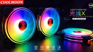 Combo Fan Case C3 / Hub Coolmoon led RGB (HUB THƯỜNG / ĐỒNG BỘ) bảo hành 3 tháng