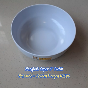 Mangkok Ceper 6" Melamine - Golden Dragon W1106