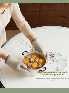New Chinese Style Luxury Non-slip Waterproof Anti-oil Stain-resistant Heat-resistant Tablecloth