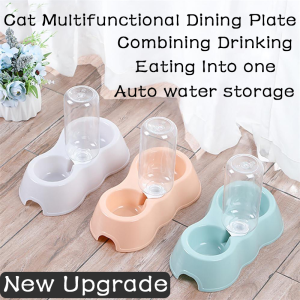 Automatic Cat Water Feeder Cat Dining Plate Cat  Water Dispenser High Quality Plastic Feeder Automatic Cat and Dog Feeder 自动宠物喂水器