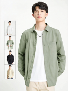 Warrior | Spring and Autumn Heavyweight Pure Cotton Casual Long Sleeve Mens Shirt