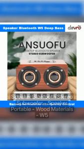 ANSUOFU Speaker Bluetooth Portable Desktop Super Bass Salon Aktip Suara jernih Murah Subwoofer -W5