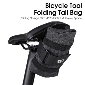 WEST BIKING Bicycle Bag Foldable Tool Bag Front Frame Bag Bike Saddle Pouch Burrito Pack Bike Rear Tool Kits Cycling Accessories