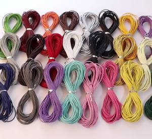 10yards/lot Genuine Leather Cord Dia 1/1.5/2/3mm Colored Round Leather Rope For DIY Bracelet Necklace Jewelry Making Accessories