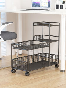 Mobile Bookshelf under Desk Stand Storage Cabinet Student Desk Bottom Book Bookshelf with Wheel Small Cart Noxinde Szsnzwj1215