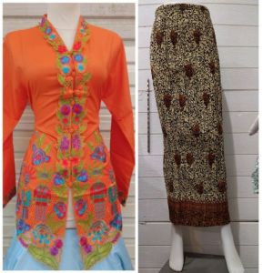 SETELAN KEBAYA ENCIM MOTIP ONDEL ONDEL ROK PLISKET