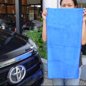 ผ้าเช็ดรถไมโครไฟเบอร์ นาโนเทคโนโลยี 35x75 cm.หนานุ่ม 450 กรัม (หนาพิเศษ)ซับน้ำได้ดีมาก