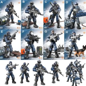 Đồ Chơi Lắp Ráp Quân Sự Có Thể Di Chuyển Cho Bé Trai Xiang Jun Police Special Forces Mini Figure Model Đồ Chơi Giáo Dục