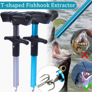 Portable T-Shaped Fish Hook Remover with Squeeze Puller Handle Lightweight 16.5cm Lure Hook Extractor Outdoor Fishing Separator Tool