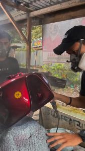 Striping Stiker Polet List Motor Yamaha RX King 2006 Merah + Bonus Stiker