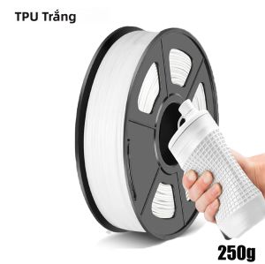 Sợi Nhựa TPU 1.75mm Mềm Dẻo Dùng Cho Máy In 3D Độ Chính Xác Kích Thước +/-0.03mm Màu Đen/trắng Tùy Chọn 250g/500g/1000g