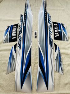 Bộ tem decal dán xe máy yamaha sirius đời 2017 2018 màu xanh trắng đen siêu đẹp