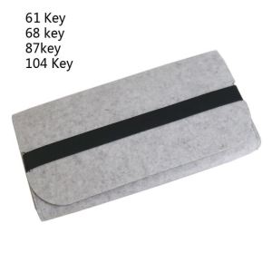 Keyboard Carrying Case Felt Scratch-Proof Storage Travel Bag for Mechanical Wireless Keyboard Fits 60 87 108 Keys