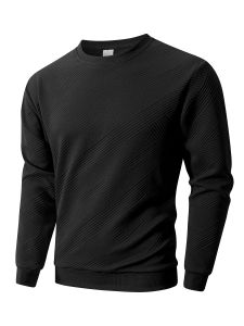 Mens Crew Neck Sweatshirts Spring Autumn Warm Basic Outdoor Pullover Sweater Casual No Hood Hoodie Man Sportswear Tops
