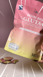 WISAMIN POSH BIO GLUTA PLUS Dietary Supplement Prebiotics + Probiotics + Gluta Quantity 30 sachets/1 bag