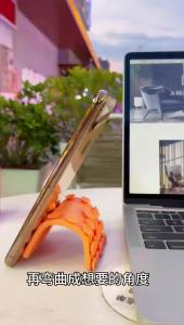 Curl Multifunctional Suction Cup Desktop Phone Stand for iPhone 17 16 15 14 13 Pro Max Plus Tablet Pad Holder Foldable Bracket