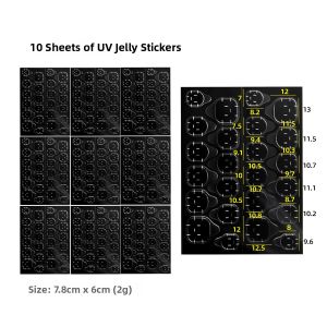 Jmofo Nail Art UV Curing Jelly Stickers Solid Glue Nail Tips Double-Sided Wearable False Nails Long-Lasting Adhesive Stickers
