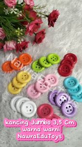 KANCING JUMBO 35 cm warna warni per lusin ( 12 pcs )