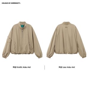 JNXS | Áo Khoác Cổ Đứng Thêu Retro