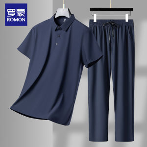 ROMON | Bộ Đồ Dạo Phố Mùa Hè Cho Người Già 2 Mảnh Icy Silk
