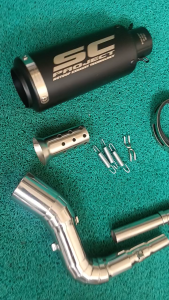 Yamaha Mio Sporty Stainless Elbow + Sc project round with db reducer