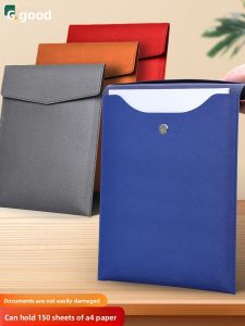 Good | Business Office Leather File Folder for Men Thick Contract Document Storage Waterproof Portable File Bag