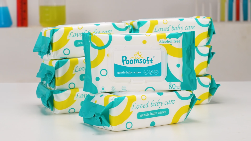 Poomsoft ทิชชู่เปียกสำหรับเด็ก 80 แผ่น เด็กผู้ชาย เด็กหญิง BABY wipes กระดาษเปียก ทิชชู่เปียกเช็ดมือ ผ้าเปียก ทิชชู่เปียกเด็ก