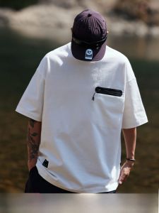 เสื้อยืดแขนสั้นชาย Quentin Marx คอกลม ผ้าฝ้ายแท้ ระบายอากาศได้ดี ทรงหลวม แฟชั่นฤดูร้อน ความหนาปกติ