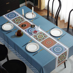 High-End Waterproof Oil-Proof Tablecloth Rectangular PVC Material No-Wash Dining Table Cloth for Tea Table And Desktop