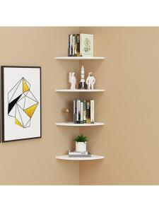 Corner Multi-level Storage Shelf Wall-Mounted No Drilling