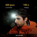 FLEXTAIL TINY HELIO 600Z - ไฟหน้าแบบชาร์จไฟ LED Ultra-Light พร้อม 6 โหมดสําหรับการตั้งแคมป์กลางแจ้งวิ่งเดินป่าตกปลา. 