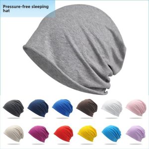 Thin Cotton Roll-Edge Single-Layer Overhead Cap for Men Women Chemotherapy Patient Moon Period Cap Easy-To-Wear Hospital Hat
