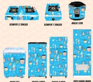 stiker kulkas satu pintu/ stiker kulkas dua pintu / stiker kulkas kompor dua tungku / stiker mesin cuci dua tabung / stiker megicom / stiker AC / stiker pintu kamar mandi
