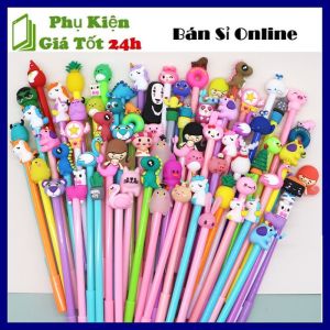 SET 20 Bút Nước Bút Bi Dễ Thương - Túi 20 Bút Cute Kèm Túi Zip - Bút Gel 0.5mm Mực Đều Đẹp - Bút Nước Viết Bi Ngòi 0.5mmm Cho Học Sinh Sinh Viên Văn Phòng