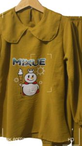 SETELAN ANAK MIXUE SETELAN ANAK PEREMPUAN USIA 1-7 TAHUN SETELAN ANAK CRINKLE AIRFLOW SETCEL VIRAL