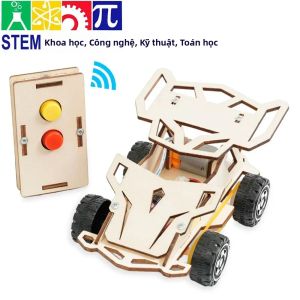 Bộ Đồ Chơi Xe Điều Khiển Từ Xa Bằng Gỗ Tự Làm Cho Trẻ Em - Xe Đua Bốn Bánh Dẫn Động Thí Nghiệm Khoa Học STEM Đồ Chơi Giáo Dục Dành Cho Trẻ Từ 6 Tuổi Trở Lên