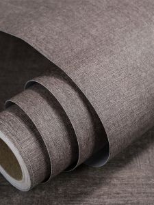 KEERMAN | Thickened Linen Gray Decorative Wall Sticker