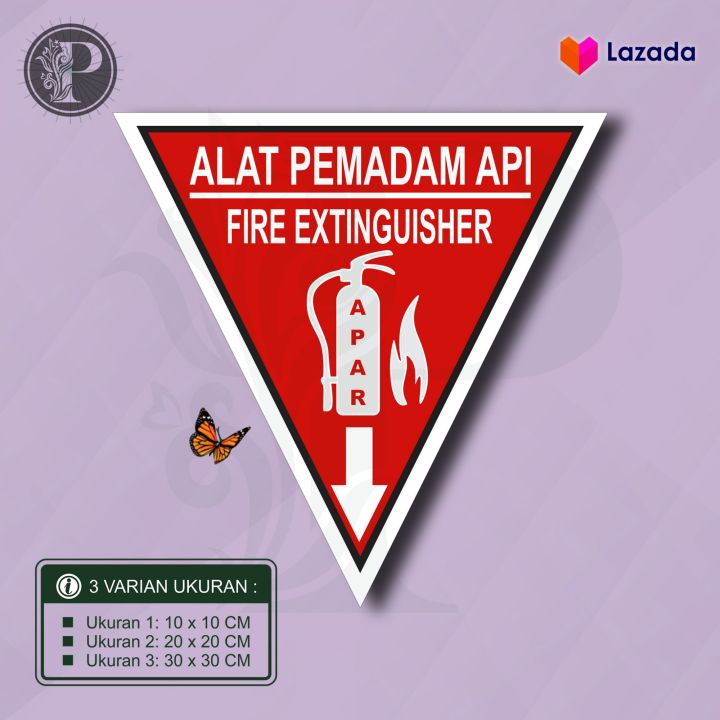 Sticker Safety Sign K3 Rambu Segitiga APAR (Alat Pemadam Api Ringan ...