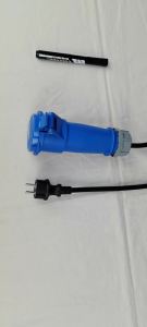 0.5m 7.2KW CEE blue Power Female Plug For Portable EV fast Charger Schuko Plug Socket Adapter Connector 32A 1Phase Charging