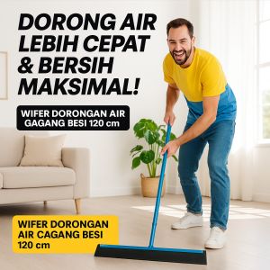 Wifer Air Gagang Besi Panjang 120 cm – Kuat Tahan Lama & Efisien | Alat Pembersih Lantai Air