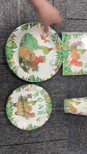 Dinosaur-Themed Party Plates Napkins and Cups Dinosaur Birthday Decor Set Holiday Celebrations & Birthday Party Supplies