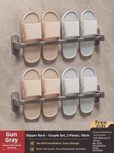 MEYGOROOM | Bathroom Wall Mounted Shoe Rack Draining Shelf
